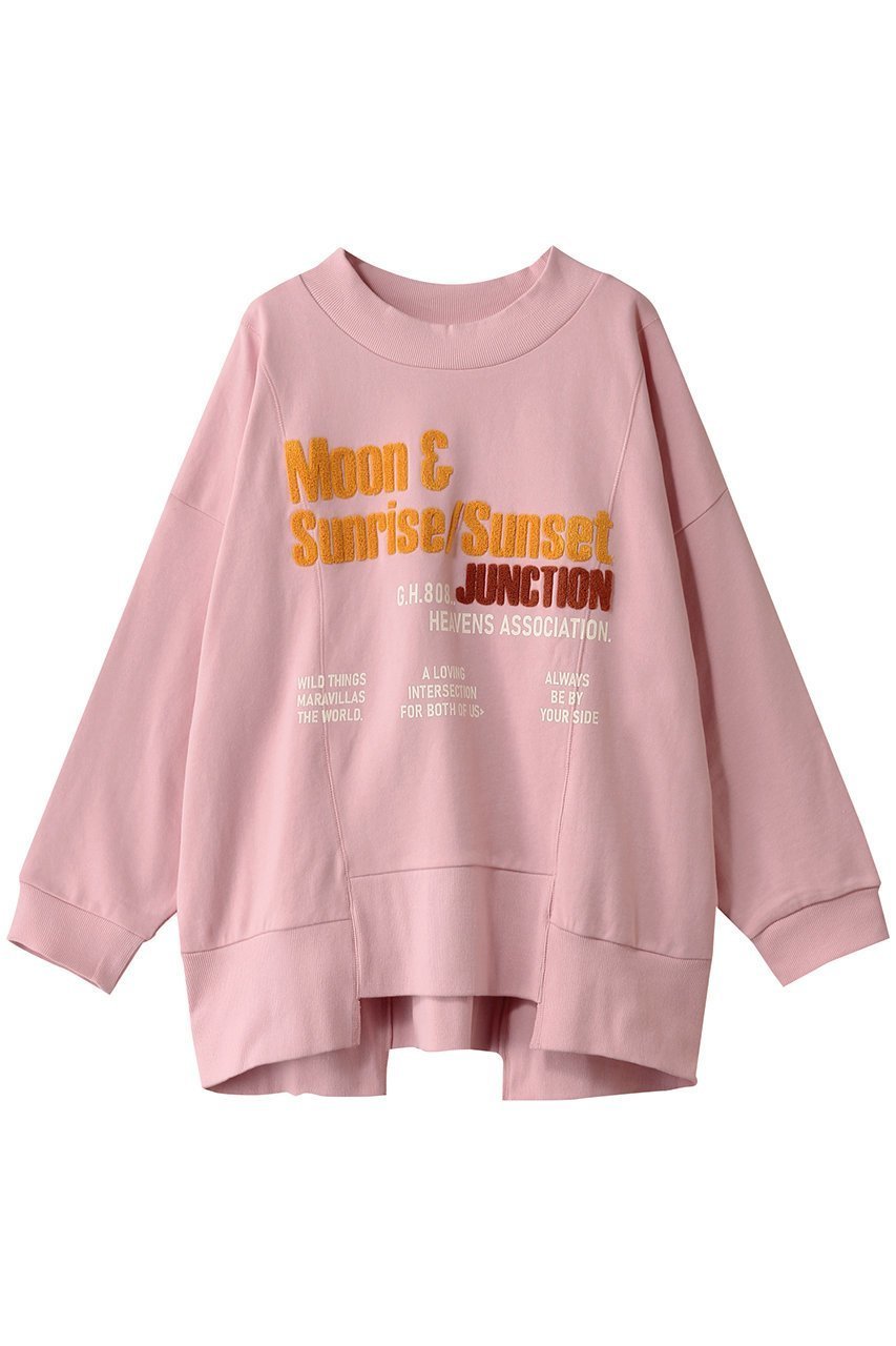 【ローズバッド/ROSE BUD】のリメイクライク EMB&PRINT SWEAT インテリア・キッズ・メンズ・レディースファッション・服の通販 founy(ファニー) 　ファッション　Fashion　レディースファッション　WOMEN　トップス・カットソー　Tops/Tshirt　シャツ/ブラウス　Shirts/Blouses　パーカ　Sweats　ロング / Tシャツ　T-Shirts　スウェット　Sweat　カットソー　Cut and Sewn　2025年　2025　2025春夏・S/S　Ss,Spring/Summer,2025　リメイク　Remake　人気　Popularity　夏　Summer　春　Spring　S/S・春夏　Ss・Spring/Summer　ピンク|ID: prp329100004342960 ipo3291000000030305207