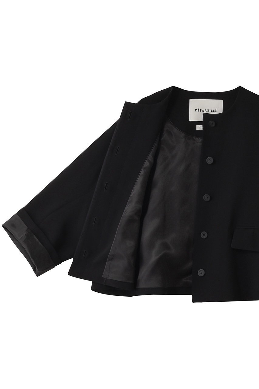 【デパリエ/DEPAREILLE】のジョーゼットノーカラージャケット 人気、トレンドファッション・服の通販 founy(ファニー) 　ファッション　Fashion　レディースファッション　Fashion for Women　アウター　Coat / Outerwear Collection　レディースジャケット・軽アウター　Jackets　ノーカラージャケット / シンプル上品コーデ　Collarless Jackets　コンパクト　Compact, Small Size　ジャケット　Jacket, Outerwear　ジョーゼット　Georgette, Semi-Sheer Fabric　スリーブ　Sleeve, Long Sleeve / Short Sleeve　ロング　Long, Long-Length　再入荷　Restock / Back in Stock　other-6|ID: prp329100004342980 ipo3291000000032924898