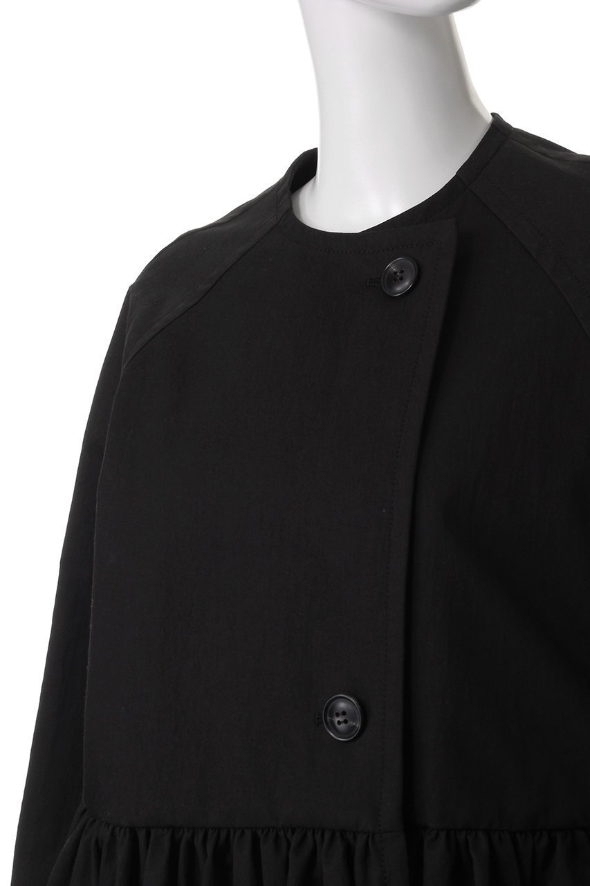 【デパリエ/DEPAREILLE】のコットンナイロンペプラムショートコート 人気、トレンドファッション・服の通販 founy(ファニー) 　ファッション　Fashion　レディースファッション　WOMEN　アウター　Coat Outerwear　コート　Coats　エレガント 上品　Elegant　ショート　Short　スリーブ　Sleeve　フェミニン　Feminine　ペプラム　Peplum　ロング　Long　other-5|ID: prp329100004342981 ipo3291000000031355501