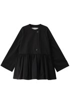 【デパリエ/DEPAREILLE】のコットンナイロンペプラムショートコート ブラック|ID: prp329100004342981 ipo3291000000032933406