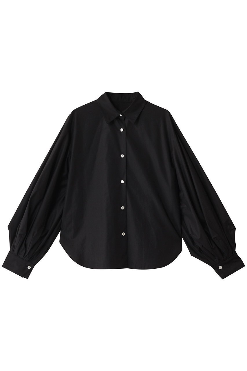 【リムアーク/RIM.ARK】のORIGAMI sleeve SH/シャツ インテリア・キッズ・メンズ・レディースファッション・服の通販 founy(ファニー) 　ファッション　Fashion　レディースファッション　Fashion for Women　トップス・カットソー　Cut & Sew Tops　シャツ・ブラウス・オフィスカジュアル　Elegant Blouses & Button-Ups　シリコン　Silicone, Silicone Material　スリーブ　Sleeve, Long Sleeve / Short Sleeve　タイプライター　Typewriter Fabric, Crisp Cotton　ロング　Long, Long-Length　ブラック|ID: prp329100004342982 ipo3291000000032877008