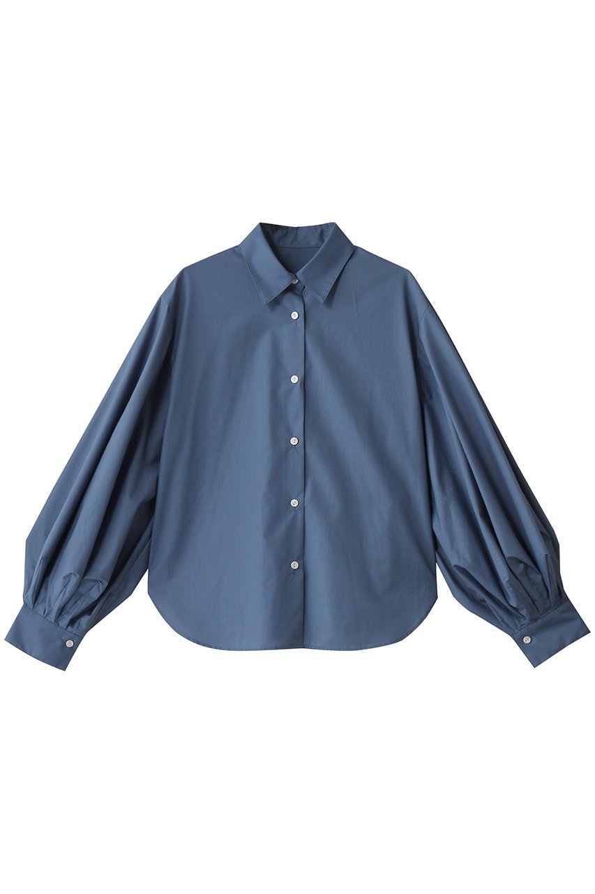 【リムアーク/RIM.ARK】のORIGAMI sleeve SH/シャツ インテリア・キッズ・メンズ・レディースファッション・服の通販 founy(ファニー) 　ファッション　Fashion　レディースファッション　Fashion for Women　トップス・カットソー　Cut & Sew Tops　シャツ・ブラウス・オフィスカジュアル　Elegant Blouses & Button-Ups　シリコン　Silicone, Silicone Material　スリーブ　Sleeve, Long Sleeve / Short Sleeve　タイプライター　Typewriter Fabric, Crisp Cotton　ロング　Long, Long-Length　ブルー|ID: prp329100004342982 ipo3291000000032877019