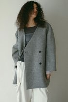 【エトレトウキョウ/ETRE TOKYO】のノーカラーキルティングライナーボクシージャケット チャコールグレー|ID: prp329100004343788 ipo3291000000032919860