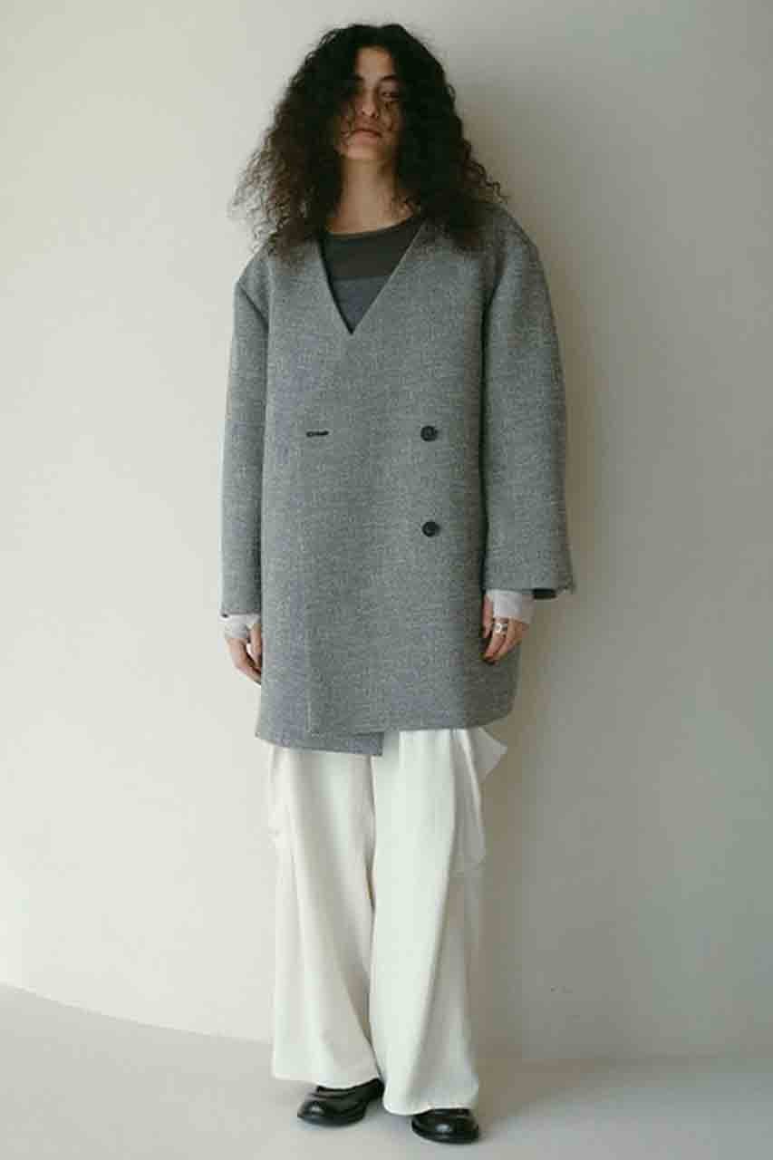 【エトレトウキョウ/ETRE TOKYO】のノーカラーキルティングライナーボクシージャケット 人気、トレンドファッション・服の通販 founy(ファニー) 　ファッション　Fashion　レディースファッション　Fashion for Women　アウター　Coat / Outerwear Collection　レディースジャケット・軽アウター　Jackets　ジャケット　Jacket, Outerwear　ダブル　Double, Double-Breasted　トレンド　Trend, Trending Now　バランス　Balance, Style Balance　フロント　Front, Front Design　ボンディング　Bonding, Bonded Fabric　ライナー　Liner, Inner Layer　ロング　Long, Long-Length　other-3|ID: prp329100004343788 ipo3291000000032919878