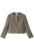 【エブール/ebure】のドライウールトロピカル ノーカラージャケット 人気、トレンドファッション・服の通販 founy(ファニー) ファッション Fashion レディースファッション Fashion for Women アウター Coat / Outerwear Collection レディースジャケット・軽アウター Jackets ノーカラージャケット / シンプル上品コーデ Collarless Jackets オケージョン Occasion Wear ジャケット Jacket, Outerwear ストライプ Stripe, Striped Pattern セットアップ Set-Up, Coordinated Outfit デニム Denim, Jeans Material エレガント 上品 Elegant 再入荷 Restock / Back in Stock thumbnail カーキ|ID: prp329100004343791 ipo3291000000032717246