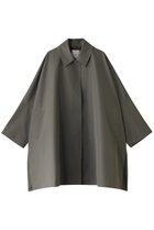 【エブール/ebure】のハイカウントコットンシルク ステンカラーコート 人気、トレンドファッション・服の通販 founy(ファニー) ファッション Fashion レディースファッション Fashion for Women アウター Coat / Outerwear Collection コート・ロングコート・ピーコート Long Coats, Peacoats & More シルク Silk, 100% Silk スリット Slit, Slit Detail フォルム Silhouette, Form フラット Flat, Flat Shoes ロング Long, Long-Length thumbnail カーキ|ID: prp329100004343793 ipo3291000000032930117