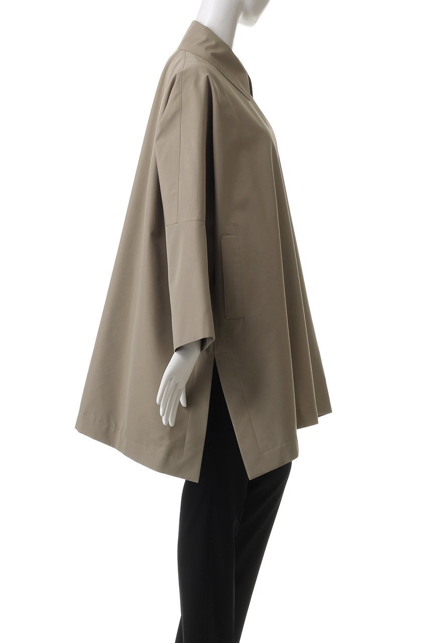 【エブール/ebure】のハイカウントコットンシルク ステンカラーコート 人気、トレンドファッション・服の通販 founy(ファニー) 　ファッション　Fashion　レディースファッション　Fashion for Women　アウター　Coat / Outerwear Collection　コート・ロングコート・ピーコート　Long Coats, Peacoats & More　シルク　Silk, 100% Silk　スリット　Slit, Slit Detail　フォルム　Silhouette, Form　フラット　Flat, Flat Shoes　ロング　Long, Long-Length　other-3|ID: prp329100004343793 ipo3291000000032930135