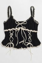 【メゾンスペシャル/MAISON SPECIAL】のWide Rib Lace Up Bustier/ワイドリブレースアップビスチェ BLK(ブラック)|ID:prp329100004343796