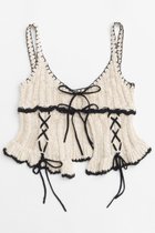 【メゾンスペシャル/MAISON SPECIAL】のWide Rib Lace Up Bustier/ワイドリブレースアップビスチェ O.WHT(オフホワイト)|ID:prp329100004343796