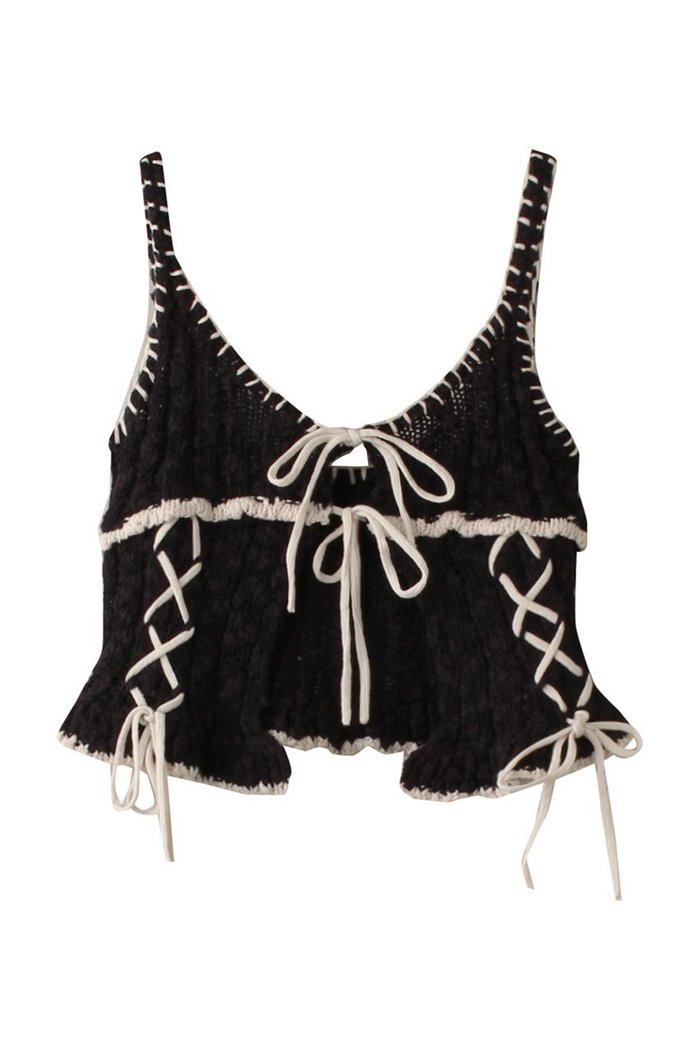 【メゾンスペシャル/MAISON SPECIAL】のWide Rib Lace Up Bustier/ワイドリブレースアップビスチェ インテリア・キッズ・メンズ・レディースファッション・服の通販 founy(ファニー) https://founy.com/ ファッション Fashion レディースファッション Fashion for Women トップス・カットソー Cut & Sew Tops ニット Knit Tops & Sweaters カジュアルプルオーバー・ニットトップス Pullovers & Knit Tops / Casual Pullovers ビスチェ Bustiers & Corset Tops / Layered Bustier Style フリル Frill, Ruffle レース Lace, Lace Fabric |ID: prp329100004343796 ipo3291000000032955017