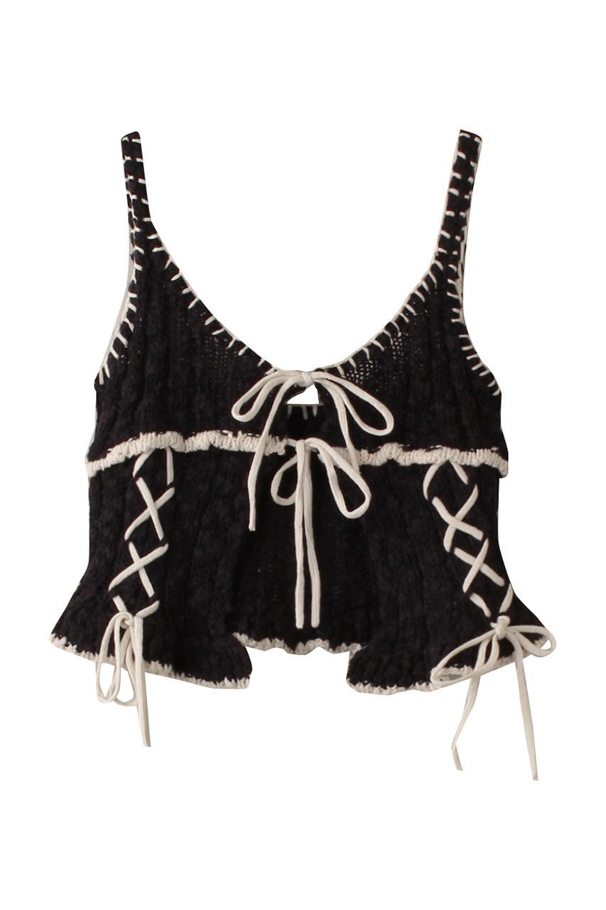 【メゾンスペシャル/MAISON SPECIAL】のWide Rib Lace Up Bustier/ワイドリブレースアップビスチェ 人気、トレンドファッション・服の通販 founy(ファニー) 　ファッション　Fashion　レディースファッション　Fashion for Women　トップス・カットソー　Cut & Sew Tops　ニット　Knit Tops & Sweaters　カジュアルプルオーバー・ニットトップス　Pullovers & Knit Tops / Casual Pullovers　ビスチェ　Bustiers & Corset Tops / Layered Bustier Style　フリル　Frill, Ruffle　レース　Lace, Lace Fabric　 other-1|ID: prp329100004343796 ipo3291000000032955017