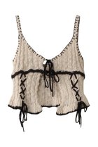 【メゾンスペシャル/MAISON SPECIAL】のWide Rib Lace Up Bustier/ワイドリブレースアップビスチェ O.WHT(オフホワイト)|ID: prp329100004343796 ipo3291000000032955024