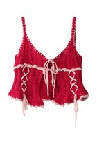 【メゾンスペシャル/MAISON SPECIAL】のWide Rib Lace Up Bustier/ワイドリブレースアップビスチェ RED(レッド)|ID: prp329100004343796 ipo3291000000032955029