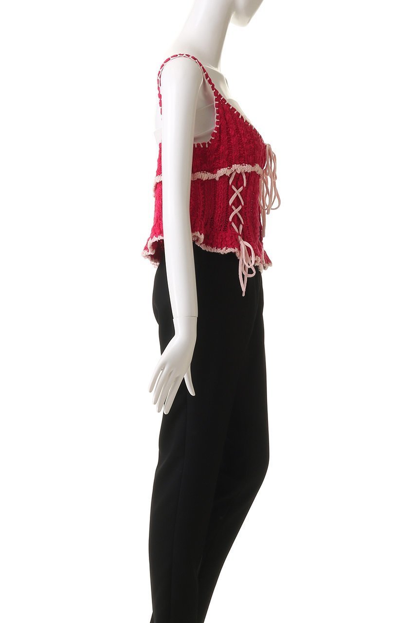 【メゾンスペシャル/MAISON SPECIAL】のWide Rib Lace Up Bustier/ワイドリブレースアップビスチェ 人気、トレンドファッション・服の通販 founy(ファニー) 　ファッション　Fashion　レディースファッション　Fashion for Women　トップス・カットソー　Cut & Sew Tops　ニット　Knit Tops & Sweaters　カジュアルプルオーバー・ニットトップス　Pullovers & Knit Tops / Casual Pullovers　ビスチェ　Bustiers & Corset Tops / Layered Bustier Style　フリル　Frill, Ruffle　レース　Lace, Lace Fabric　other-3|ID: prp329100004343796 ipo3291000000032955038