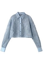 【メゾンスペシャル/MAISON SPECIAL】のEmbroidery Lace Fabric Short Length Shirt/エンブロイダリーレースショートシャツ 人気、トレンドファッション・服の通販 founy(ファニー) ファッション Fashion レディースファッション Fashion for Women トップス・カットソー Cut & Sew Tops シャツ・ブラウス・オフィスカジュアル Elegant Blouses & Button-Ups キャミソール Camisole, Spaghetti Strap Top ショート Short, Short Length スリーブ Sleeve, Long Sleeve / Short Sleeve タンク Tank Top, Sleeveless Top ベーシック Basic, Essential ミックス Mix, Mixed Style レース Lace, Lace Fabric ロング Long, Long-Length 夏 Summer エレガント 上品 Elegant thumbnail BLU(ブルー)|ID: prp329100004343797 ipo3291000000032874852