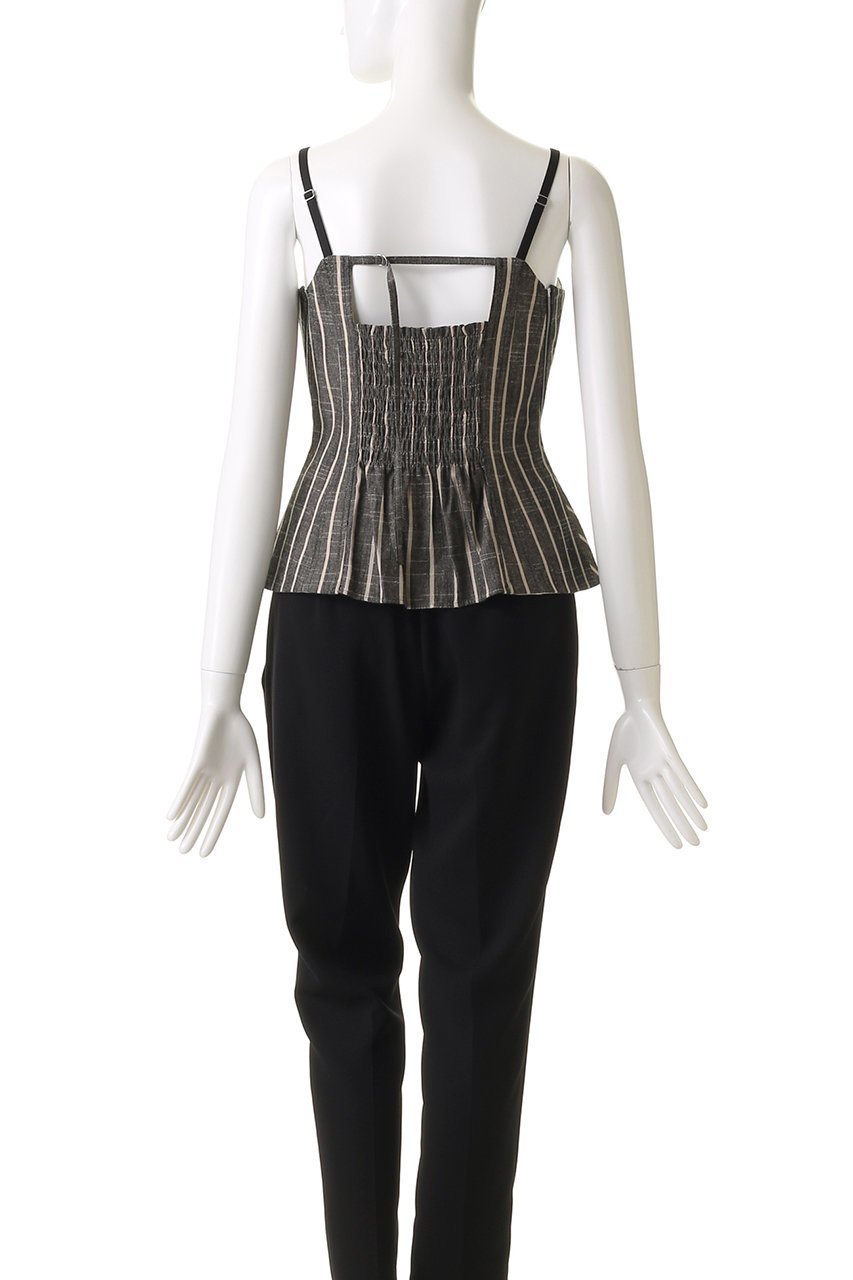 【メゾンスペシャル/MAISON SPECIAL】のStripe Lace Up Bustier/ストライプレースアップビスチェ 人気、トレンドファッション・服の通販 founy(ファニー) 　ファッション　Fashion　レディースファッション　Fashion for Women　トップス・カットソー　Cut & Sew Tops　キャミソール&ノースリーブ　Camisoles & Sleeveless Tops　シャツ・ブラウス・オフィスカジュアル　Elegant Blouses & Button-Ups　ビスチェ　Bustiers & Corset Tops / Layered Bustier Style　クラシカル　Classical, Vintage-Inspired　シャーリング　Shirring, Ruched　ストライプ　Stripe, Striped Pattern　セットアップ　Set-Up, Coordinated Outfit　ノースリーブ　Sleeveless, No-Sleeve　フィット　Fit, Slim Fit　フロント　Front, Front Design　レース　Lace, Lace Fabric　エレガント 上品　Elegant　other-4|ID: prp329100004343798 ipo3291000000032874938
