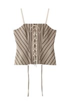 【メゾンスペシャル/MAISON SPECIAL】のStripe Lace Up Bustier/ストライプレースアップビスチェ IVR(アイボリー)|ID: prp329100004343798 ipo3291000000035333348