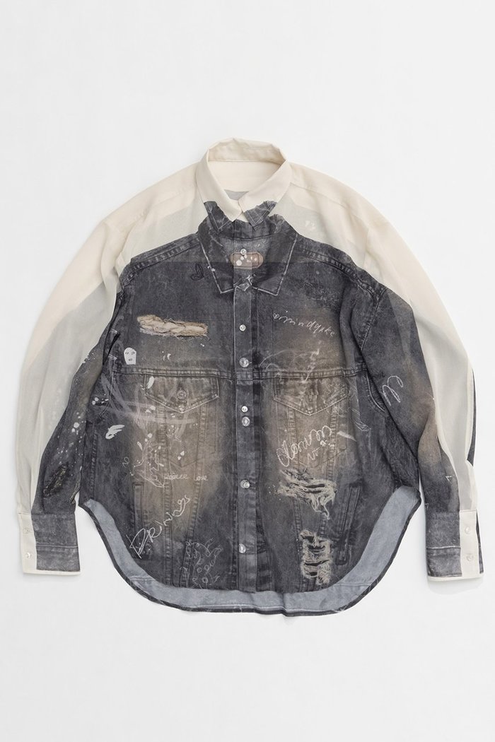 【メゾンスペシャル/MAISON SPECIAL】のDenim Print Shirt/デニムプリントシャツ インテリア・キッズ・メンズ・レディースファッション・服の通販 founy(ファニー) https://founy.com/ ファッション Fashion レディースファッション WOMEN トップス・カットソー Tops/Tshirt シャツ/ブラウス Shirts/Blouses ロング / Tシャツ T-Shirts シフォン Chiffon シンプル Simple スリーブ Sleeve デニム Denim フォーマル Formal ブルゾン Blouson プリント Print ロング Long おすすめ Recommend |ID: prp329100004343800 ipo3291000000030316858