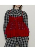 【メゾンスペシャル/MAISON SPECIAL】のSee-through Tulle Tunic/シースルーチュールチュニック RED(レッド)|ID:prp329100004343805