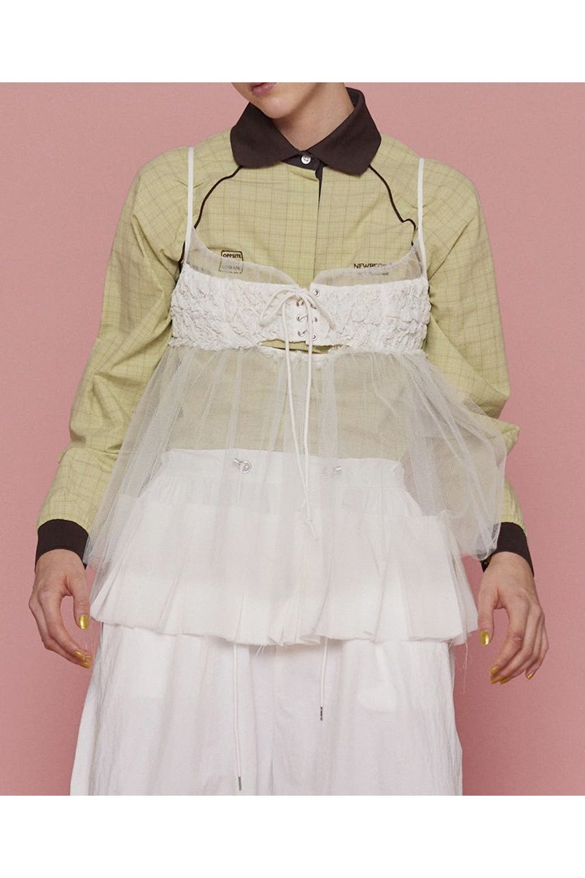 【メゾンスペシャル/MAISON SPECIAL】のSee-through Tulle Tunic/シースルーチュールチュニック インテリア・キッズ・メンズ・レディースファッション・服の通販 founy(ファニー) 　ファッション　Fashion　レディースファッション　WOMEN　ワンピース　Dress　チュニック　Tunic　アンダー　Under　インナー　Inner　春　Spring　シアー　Sheer　シャーリング　Shirring　チュニック　Tunic　チュール　Tulle　プリーツ　Pleats　S/S・春夏　Ss・Spring/Summer　夏　Summer　2025年　2025　2025春夏・S/S　Ss,Spring/Summer,2025　WHT(ホワイト)|ID: prp329100004343805 ipo3291000000030316876