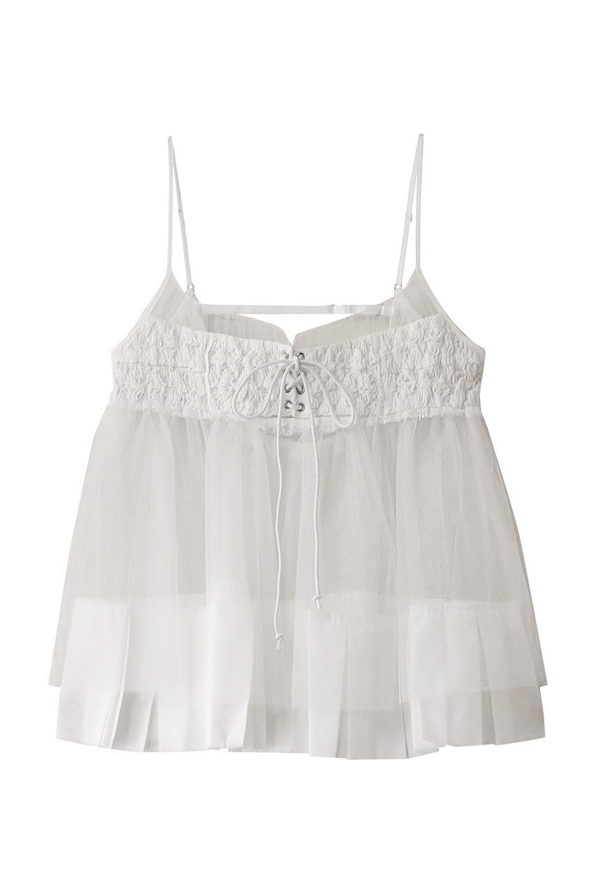 【メゾンスペシャル/MAISON SPECIAL】のSee-through Tulle Tunic/シースルーチュールチュニック インテリア・キッズ・メンズ・レディースファッション・服の通販 founy(ファニー) 　ファッション　Fashion　レディースファッション　Fashion for Women　ワンピース　Dresses　チュニック　Tunic Tops & Dresses　アンダー　Underwear Essentials　インナー　Innerwear　シアー　Sheer, See-Through　シャーリング　Shirring, Ruched　チュニック　Tunic, Long Top　チュール　Tulip, Tulip Motif　プリーツ　Pleats, Pleated　WHT(ホワイト)|ID: prp329100004343805 ipo3291000000032880702