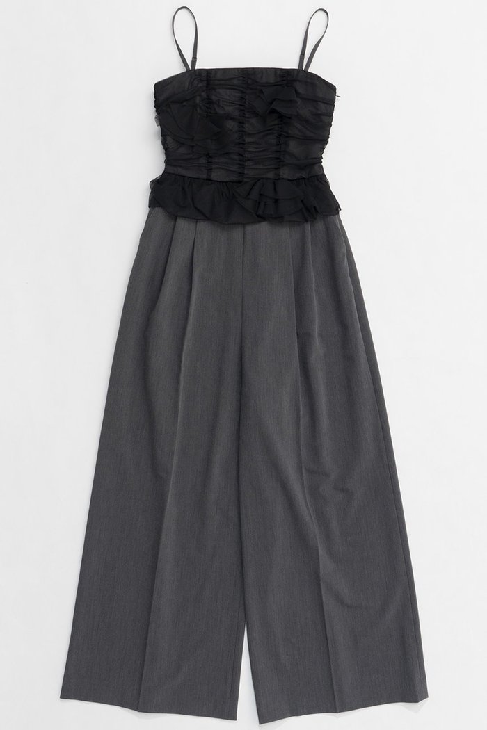 【メゾンスペシャル/MAISON SPECIAL】のTulle Docking All In One/チュールドッキングオールインワン インテリア・キッズ・メンズ・レディースファッション・服の通販 founy(ファニー) https://founy.com/ ファッション Fashion レディースファッション WOMEN パンツ Pants エアリー Airy ギャザー Gather クラシカル Classical チュール Tulle フィット Fit フラワー Flower モチーフ Motif ワイド Wide エレガント 上品 Elegant |ID: prp329100004343806 ipo3291000000030316877