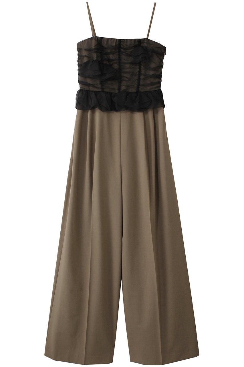 【メゾンスペシャル/MAISON SPECIAL】のTulle Docking All In One/チュールドッキングオールインワン インテリア・キッズ・メンズ・レディースファッション・服の通販 founy(ファニー) 　ファッション　Fashion　レディースファッション　Fashion for Women　パンツ　Pants & Trousers　エアリー　Airy Texture　ギャザー　Gathered, Ruffled　クラシカル　Classical, Vintage-Inspired　チュール　Tulip, Tulip Motif　フィット　Fit, Slim Fit　フラワー　Flower, Floral　モチーフ　Motif, Design Theme　ワイド　Wide, Wide Fit　エレガント 上品　Elegant　MOC(モカ)|ID: prp329100004343806 ipo3291000000032940776