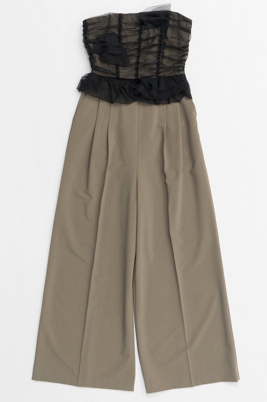 【メゾンスペシャル/MAISON SPECIAL】のTulle Docking All In One/チュールドッキングオールインワン 人気、トレンドファッション・服の通販 founy(ファニー) 　ファッション　Fashion　レディースファッション　Fashion for Women　パンツ　Pants & Trousers　エアリー　Airy Texture　ギャザー　Gathered, Ruffled　クラシカル　Classical, Vintage-Inspired　チュール　Tulip, Tulip Motif　フィット　Fit, Slim Fit　フラワー　Flower, Floral　モチーフ　Motif, Design Theme　ワイド　Wide, Wide Fit　エレガント 上品　Elegant　other-7|ID: prp329100004343806 ipo3291000000032940825