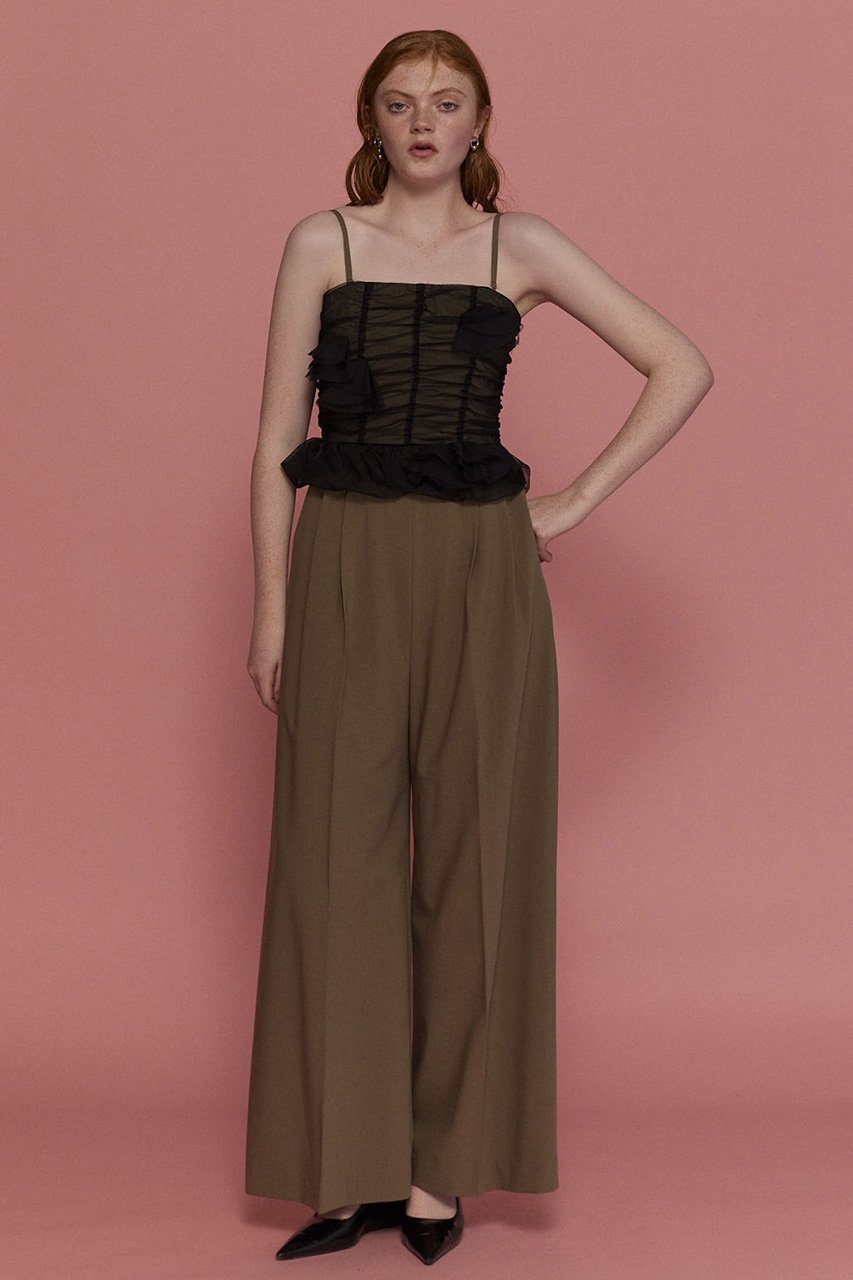 【メゾンスペシャル/MAISON SPECIAL】のTulle Docking All In One/チュールドッキングオールインワン 人気、トレンドファッション・服の通販 founy(ファニー) 　ファッション　Fashion　レディースファッション　Fashion for Women　パンツ　Pants & Trousers　エアリー　Airy Texture　ギャザー　Gathered, Ruffled　クラシカル　Classical, Vintage-Inspired　チュール　Tulip, Tulip Motif　フィット　Fit, Slim Fit　フラワー　Flower, Floral　モチーフ　Motif, Design Theme　ワイド　Wide, Wide Fit　エレガント 上品　Elegant　other-8|ID: prp329100004343806 ipo3291000000032940833