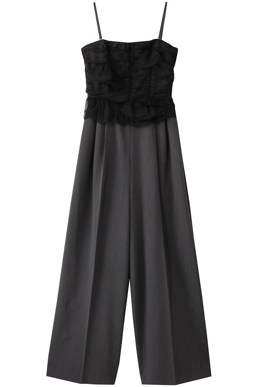 【メゾンスペシャル/MAISON SPECIAL】のTulle Docking All In One/チュールドッキングオールインワン インテリア・キッズ・メンズ・レディースファッション・服の通販 founy(ファニー) ファッション Fashion レディースファッション Fashion for Women パンツ Pants & Trousers エアリー Airy Texture ギャザー Gathered, Ruffled クラシカル Classical, Vintage-Inspired チュール Tulip, Tulip Motif フィット Fit, Slim Fit フラワー Flower, Floral モチーフ Motif, Design Theme ワイド Wide, Wide Fit エレガント 上品 Elegant GRY(グレー)|ID: prp329100004343806 ipo3291000000035637606