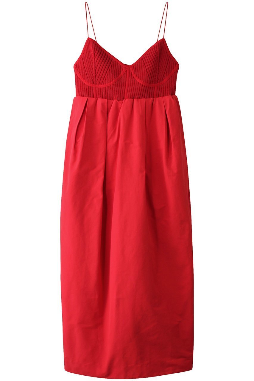 【メゾンスペシャル/MAISON SPECIAL】のKnit Fabric Docking Jacquard Dress/ニットドッキングワンピース インテリア・キッズ・メンズ・レディースファッション・服の通販 founy(ファニー) 　ファッション　Fashion　レディースファッション　Fashion for Women　ワンピース　Dresses　フォーマル・パーティードレス・結婚式用ドレス　Elegant & Casual Dresses　チュニック　Tunic Tops & Dresses　アクセサリー　Fashion Accessories　インナー　Innerwear　オケージョン　Occasion Wear　切替　Switching, Contrast Panel　タフタ　Taffeta, Structured Fabric　チュニック　Tunic, Long Top　チュール　Tulip, Tulip Motif　ドレス　Dress, One-Piece　ビスチェ　Bustier, Corset Top　フィット　Fit, Slim Fit　フォルム　Silhouette, Form　ロング　Long, Long-Length　おすすめ　Recommended / Our Picks　エレガント 上品　Elegant　RED(レッド)|ID: prp329100004343807 ipo3291000000032876807