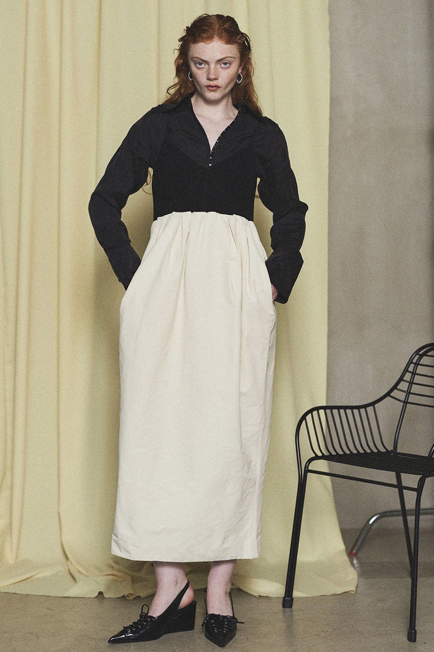 【メゾンスペシャル/MAISON SPECIAL】のKnit Fabric Docking Jacquard Dress/ニットドッキングワンピース 人気、トレンドファッション・服の通販 founy(ファニー) 　ファッション　Fashion　レディースファッション　Fashion for Women　ワンピース　Dresses　フォーマル・パーティードレス・結婚式用ドレス　Elegant & Casual Dresses　チュニック　Tunic Tops & Dresses　アクセサリー　Fashion Accessories　インナー　Innerwear　オケージョン　Occasion Wear　切替　Switching, Contrast Panel　タフタ　Taffeta, Structured Fabric　チュニック　Tunic, Long Top　チュール　Tulip, Tulip Motif　ドレス　Dress, One-Piece　ビスチェ　Bustier, Corset Top　フィット　Fit, Slim Fit　フォルム　Silhouette, Form　ロング　Long, Long-Length　おすすめ　Recommended / Our Picks　エレガント 上品　Elegant　other-7|ID: prp329100004343807 ipo3291000000032876840