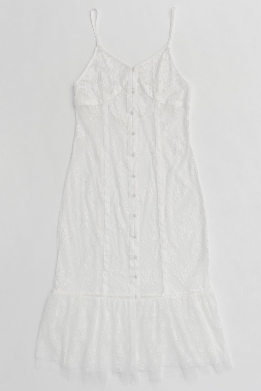 【メゾンスペシャル/MAISON SPECIAL】のLace Docking Camisole Onepiece/レースドッキングキャミワンピース インテリア・キッズ・メンズ・レディースファッション・服の通販 founy(ファニー) 　ファッション　Fashion　レディースファッション　Fashion for Women　ワンピース　Dresses　キャミソールワンピース　Camisole Dresses　チュニック　Tunic Tops & Dresses　インナー　Innerwear　エレガント 上品　Elegant　カットソー　Cut and Sewn Top　キャミソール　Camisole, Spaghetti Strap Top　チュニック　Tunic, Long Top　ドレープ　Drape, Draping Fabric　フィット　Fit, Slim Fit　ミックス　Mix, Mixed Style　レース　Lace, Lace Fabric　ロング　Long, Long-Length　WHT(ホワイト)|ID: prp329100004343808 ipo3291000000032872971