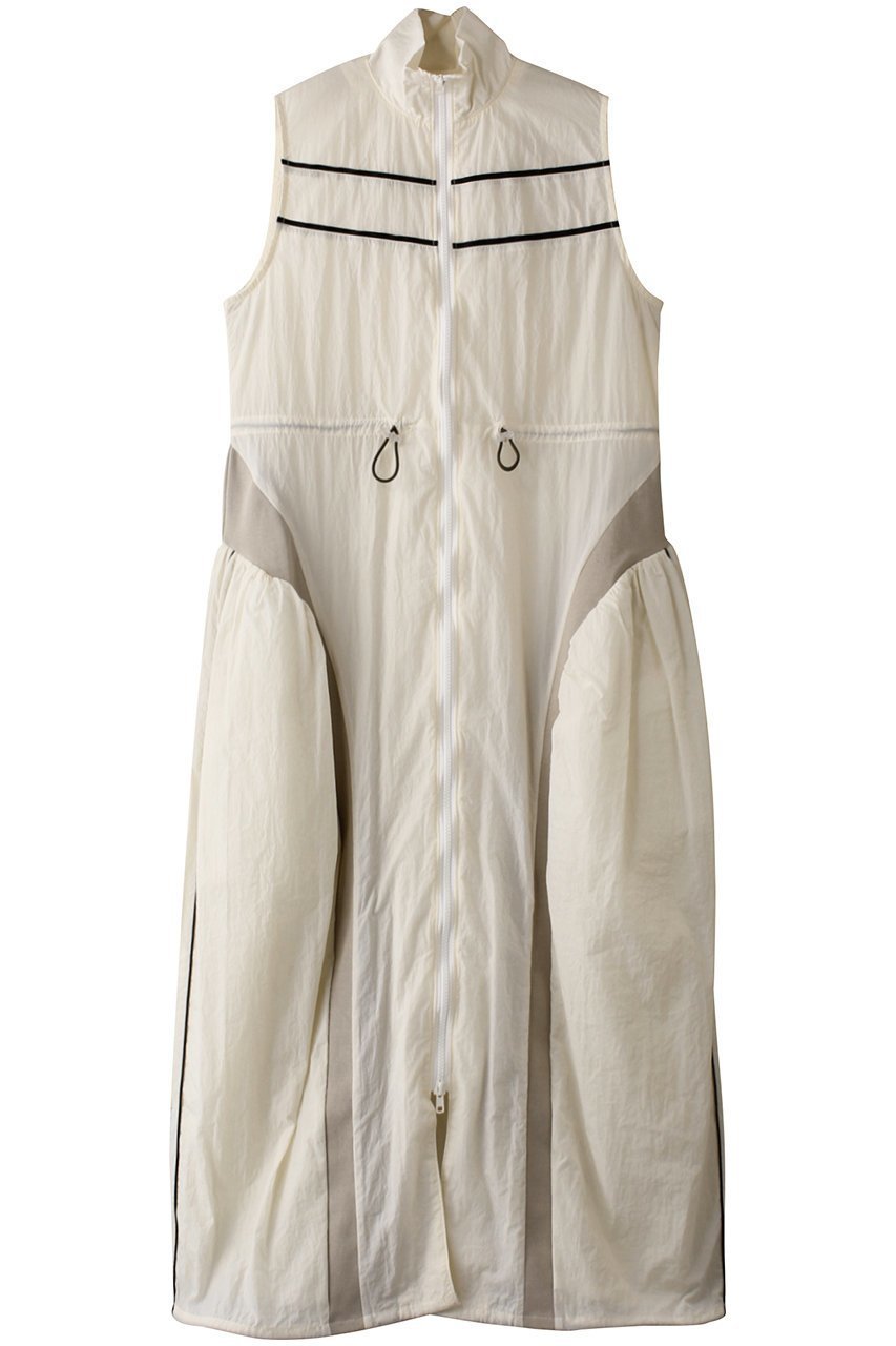 【メゾンスペシャル/MAISON SPECIAL】のSleeveless Track Jersey Flare Silhouette Dress/ノースリーブトラックジャージフレアワンピース 人気、トレンドファッション・服の通販 founy(ファニー) 　ファッション　Fashion　レディースファッション　Fashion for Women　ワンピース　Dresses　フォーマル・パーティードレス・結婚式用ドレス　Elegant & Casual Dresses　チュニック　Tunic Tops & Dresses　インナー　Innerwear　グラス　Glass, Eyewear　シンプル　Simple, Minimal　スポーティ　Sporty, Casual Athletic　タフタ　Taffeta, Structured Fabric　チュニック　Tunic, Long Top　ドローストリング　Drawstring, Pull Cord　長袖　Long Sleeve, Full Sleeve　リラックス　Relax, Relaxed Fit　ロング　Long, Long-Length　夏　Summer　 other-1|ID: prp329100004343809 ipo3291000000032879191