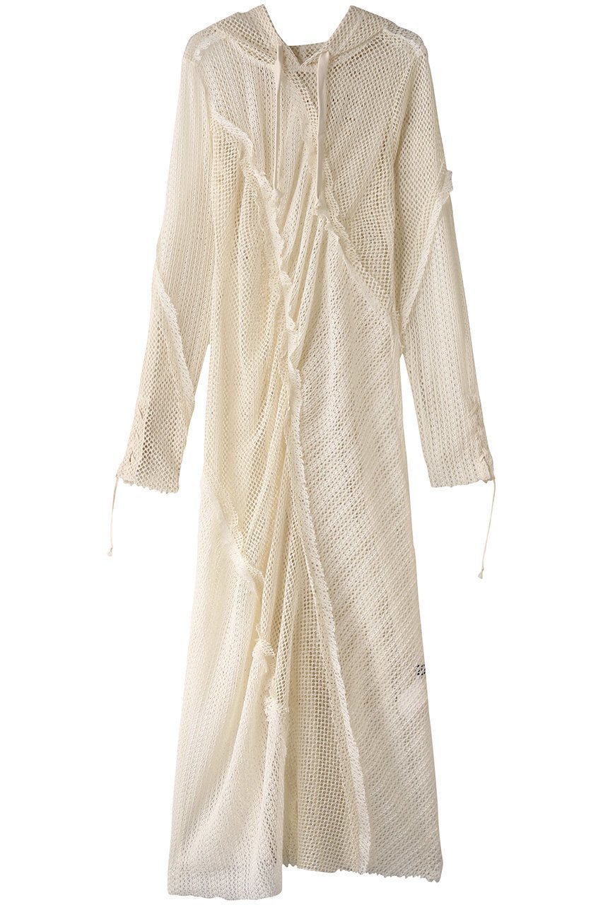 【メゾンスペシャル/MAISON SPECIAL】のMesh Fabric Docking Hood Dress/メッシュドッキングフードワンピース インテリア・キッズ・メンズ・レディースファッション・服の通販 founy(ファニー) 　ファッション　Fashion　レディースファッション　Fashion for Women　ワンピース　Dresses　フォーマル・パーティードレス・結婚式用ドレス　Elegant & Casual Dresses　チュニック　Tunic Tops & Dresses　チュニック　Tunic, Long Top　ドッキング　Docking, Mixed Material　フリンジ　Fringe, Tassel　メッシュ　Mesh, Net Fabric　ロング　Long, Long-Length　WHT(ホワイト)|ID: prp329100004343810 ipo3291000000032874540