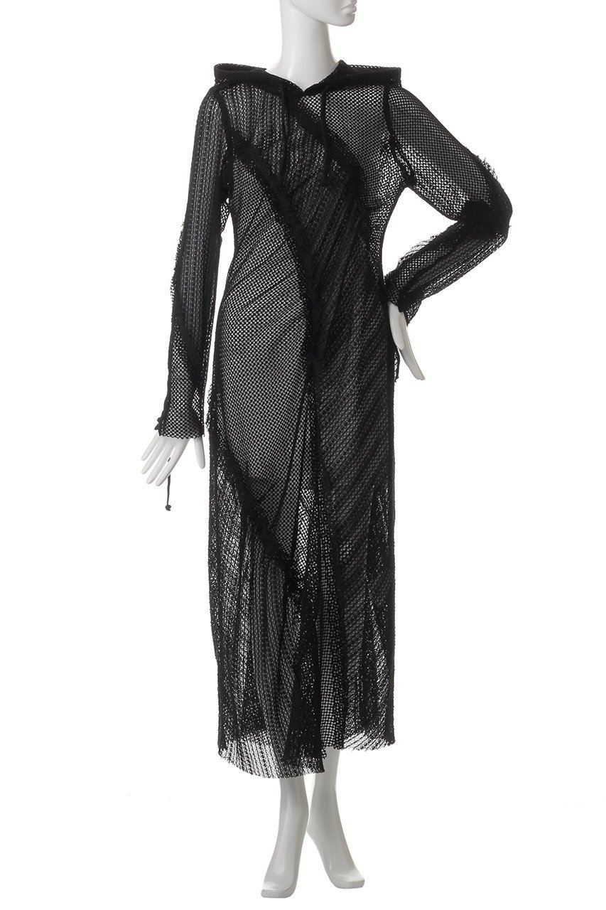 【メゾンスペシャル/MAISON SPECIAL】のMesh Fabric Docking Hood Dress/メッシュドッキングフードワンピース 人気、トレンドファッション・服の通販 founy(ファニー) 　ファッション　Fashion　レディースファッション　Fashion for Women　ワンピース　Dresses　フォーマル・パーティードレス・結婚式用ドレス　Elegant & Casual Dresses　チュニック　Tunic Tops & Dresses　チュニック　Tunic, Long Top　ドッキング　Docking, Mixed Material　フリンジ　Fringe, Tassel　メッシュ　Mesh, Net Fabric　ロング　Long, Long-Length　other-2|ID: prp329100004343810 ipo3291000000032874546