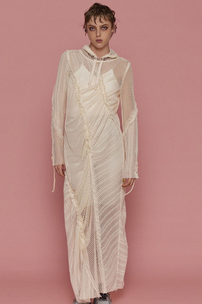 【メゾンスペシャル/MAISON SPECIAL】のMesh Fabric Docking Hood Dress/メッシュドッキングフードワンピース 人気、トレンドファッション・服の通販 founy(ファニー) 　ファッション　Fashion　レディースファッション　Fashion for Women　ワンピース　Dresses　フォーマル・パーティードレス・結婚式用ドレス　Elegant & Casual Dresses　チュニック　Tunic Tops & Dresses　チュニック　Tunic, Long Top　ドッキング　Docking, Mixed Material　フリンジ　Fringe, Tassel　メッシュ　Mesh, Net Fabric　ロング　Long, Long-Length　other-7|ID: prp329100004343810 ipo3291000000032874573