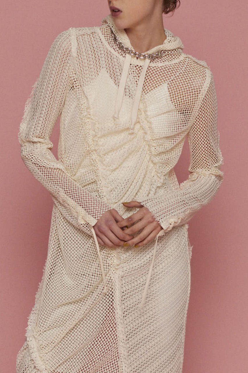 【メゾンスペシャル/MAISON SPECIAL】のMesh Fabric Docking Hood Dress/メッシュドッキングフードワンピース 人気、トレンドファッション・服の通販 founy(ファニー) 　ファッション　Fashion　レディースファッション　Fashion for Women　ワンピース　Dresses　フォーマル・パーティードレス・結婚式用ドレス　Elegant & Casual Dresses　チュニック　Tunic Tops & Dresses　チュニック　Tunic, Long Top　ドッキング　Docking, Mixed Material　フリンジ　Fringe, Tassel　メッシュ　Mesh, Net Fabric　ロング　Long, Long-Length　other-8|ID: prp329100004343810 ipo3291000000032874578