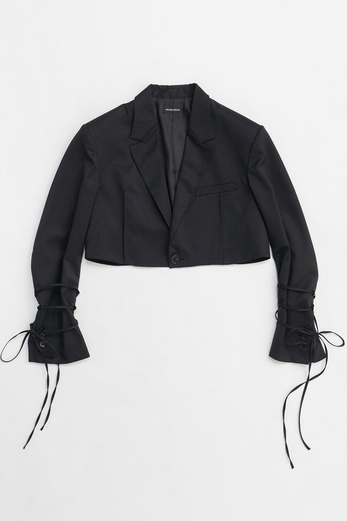 【メゾンスペシャル/MAISON SPECIAL】のLace Up Short Length Jacket/レースアップショートジャケット インテリア・キッズ・メンズ・レディースファッション・服の通販 founy(ファニー) https://founy.com/ ファッション Fashion レディースファッション WOMEN アウター Coat Outerwear ジャケット Jackets クラシカル Classical グラデーション Gradation コンパクト Compact ショート Short ジャケット Jacket セットアップ Set Up チェック Check マニッシュ Mannish ロマンティック Romantic おすすめ Recommend エレガント 上品 Elegant |ID: prp329100004343811 ipo3291000000030316894