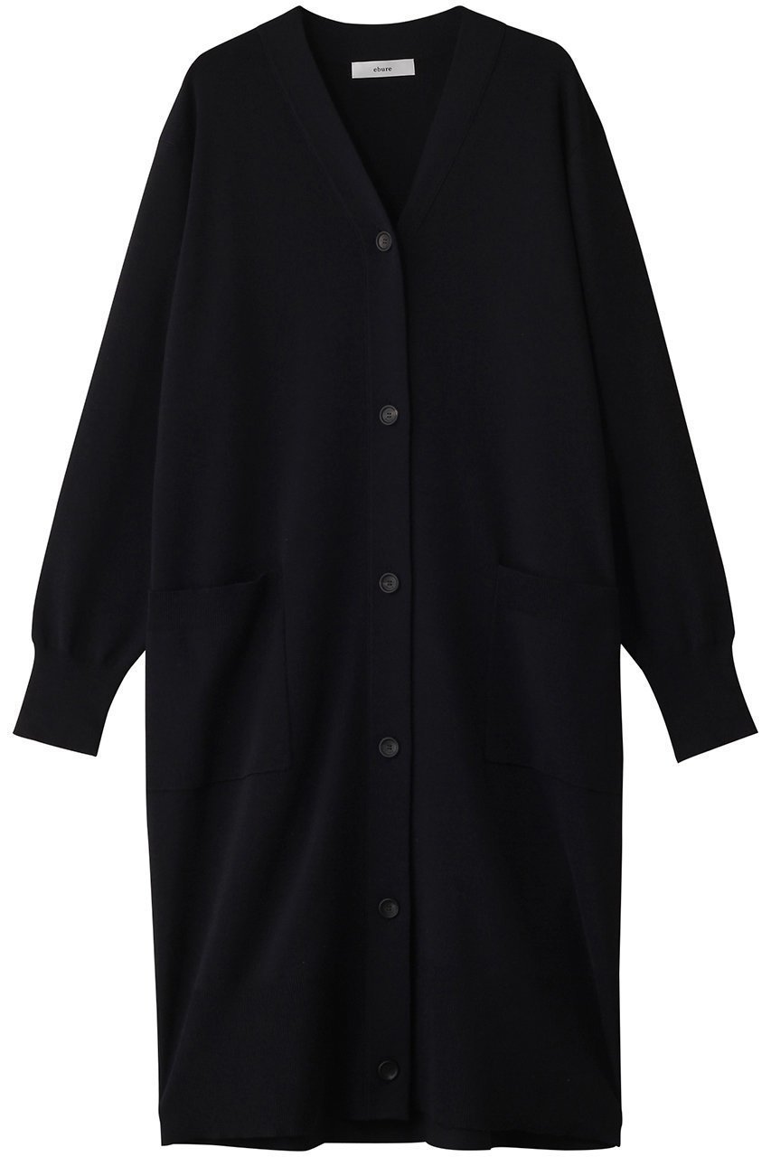 【エブール/ebure】のコットンシルク Vネックロングニットカーディガン インテリア・キッズ・メンズ・レディースファッション・服の通販 founy(ファニー) 　ファッション　Fashion　レディースファッション　Fashion for Women　トップス・カットソー　Cut & Sew Tops　ニット　Knit Tops & Sweaters　カーディガン・羽織り　Layered Style Cardigans　Vネックトップス　V-Neck Tops / V-Cut Neckline Shirts　なめらか　Smooth, Silky Texture　カーディガン　Cardigan, Knitwear　シルク　Silk, 100% Silk　ストレッチ　Stretch, Stretchy Fabric　ドロップ　Drop Shoulder, Dropped Style　ロング　Long, Long-Length　再入荷　Restock / Back in Stock　吸水　Absorbent, Quick-Dry　ネイビー|ID: prp329100004343815 ipo3291000000032955070