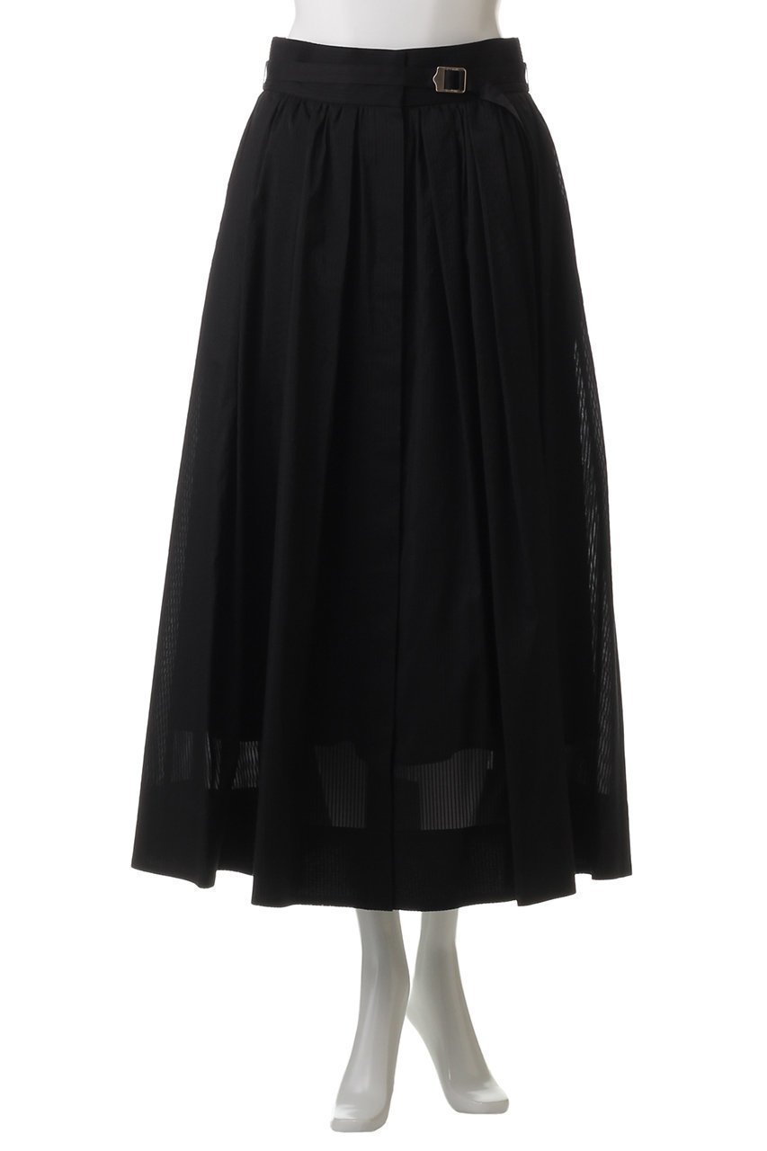 【エブール/ebure】のシルクコットンスルーストライプ タックギャザースカート 人気、トレンドファッション・服の通販 founy(ファニー) 　ファッション　Fashion　レディースファッション　Fashion for Women　スカート　Skirts　シンプル　Simple, Minimal　スリット　Slit, Slit Detail　セットアップ　Set-Up, Coordinated Outfit　other-2|ID: prp329100004343821 ipo3291000000032826515