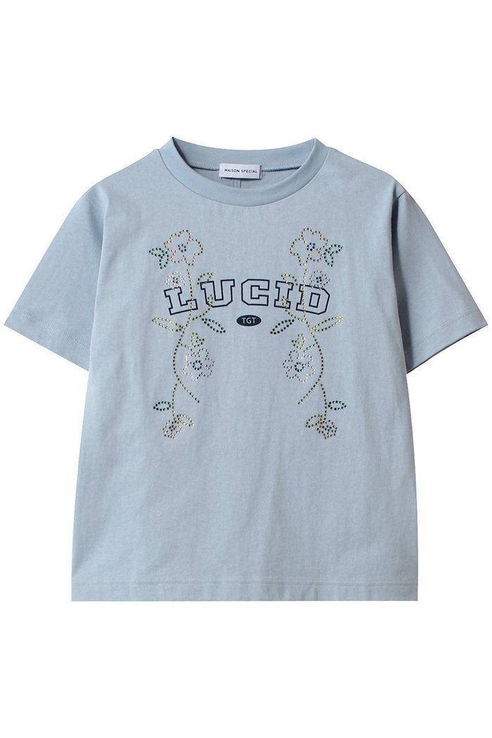 【メゾンスペシャル/MAISON SPECIAL】のLUCID Glitter Flower T-shirt/LUCIDキラキラフラワーTシャツ インテリア・キッズ・メンズ・レディースファッション・服の通販 founy(ファニー) https://founy.com/ ファッション Fashion レディースファッション Fashion for Women トップス・カットソー Cut & Sew Tops シャツ・ブラウス・オフィスカジュアル Elegant Blouses & Button-Ups ロングTシャツ・Tシャツ Longline T-Shirts & Tees カットソー・ベーシックTシャツ Cut-and-Sewn Tops / Stretch Tees & Basics インナー Innerwear 春 Spring カットソー Cut and Sewn Top ショート Short, Short Length ジャケット Jacket, Outerwear ストーン Stone, Gem-Like スリーブ Sleeve, Long Sleeve / Short Sleeve 長袖 Long Sleeve, Full Sleeve フラワー Flower, Floral プリント Print, Printed Pattern 半袖 Short Sleeve, Half Sleeve モチーフ Motif, Design Theme ロング Long, Long-Length おすすめ Recommended / Our Picks 夏 Summer |ID: prp329100004343823 ipo3291000000032873606
