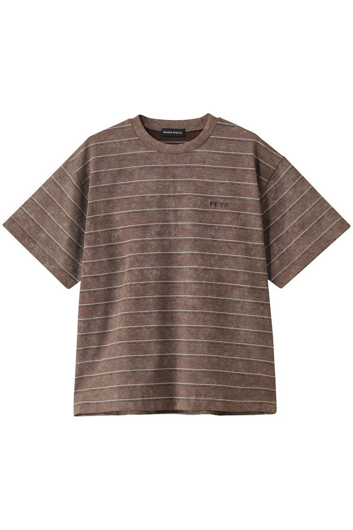 【メゾンスペシャル/MAISON SPECIAL】のBack Numbering Border T-shirt/バックナンバリングボーダーTシャツ インテリア・キッズ・メンズ・レディースファッション・服の通販 founy(ファニー) https://founy.com/ ファッション Fashion レディースファッション Fashion for Women トップス・カットソー Cut & Sew Tops シャツ・ブラウス・オフィスカジュアル Elegant Blouses & Button-Ups ロングTシャツ・Tシャツ Longline T-Shirts & Tees カットソー・ベーシックTシャツ Cut-and-Sewn Tops / Stretch Tees & Basics ショート Short, Short Length スリーブ Sleeve, Long Sleeve / Short Sleeve プリント Print, Printed Pattern ボーダー Border, Stripe ヴィンテージ Vintage Style 夏 Summer 春 Spring |ID: prp329100004343825 ipo3291000000032867487