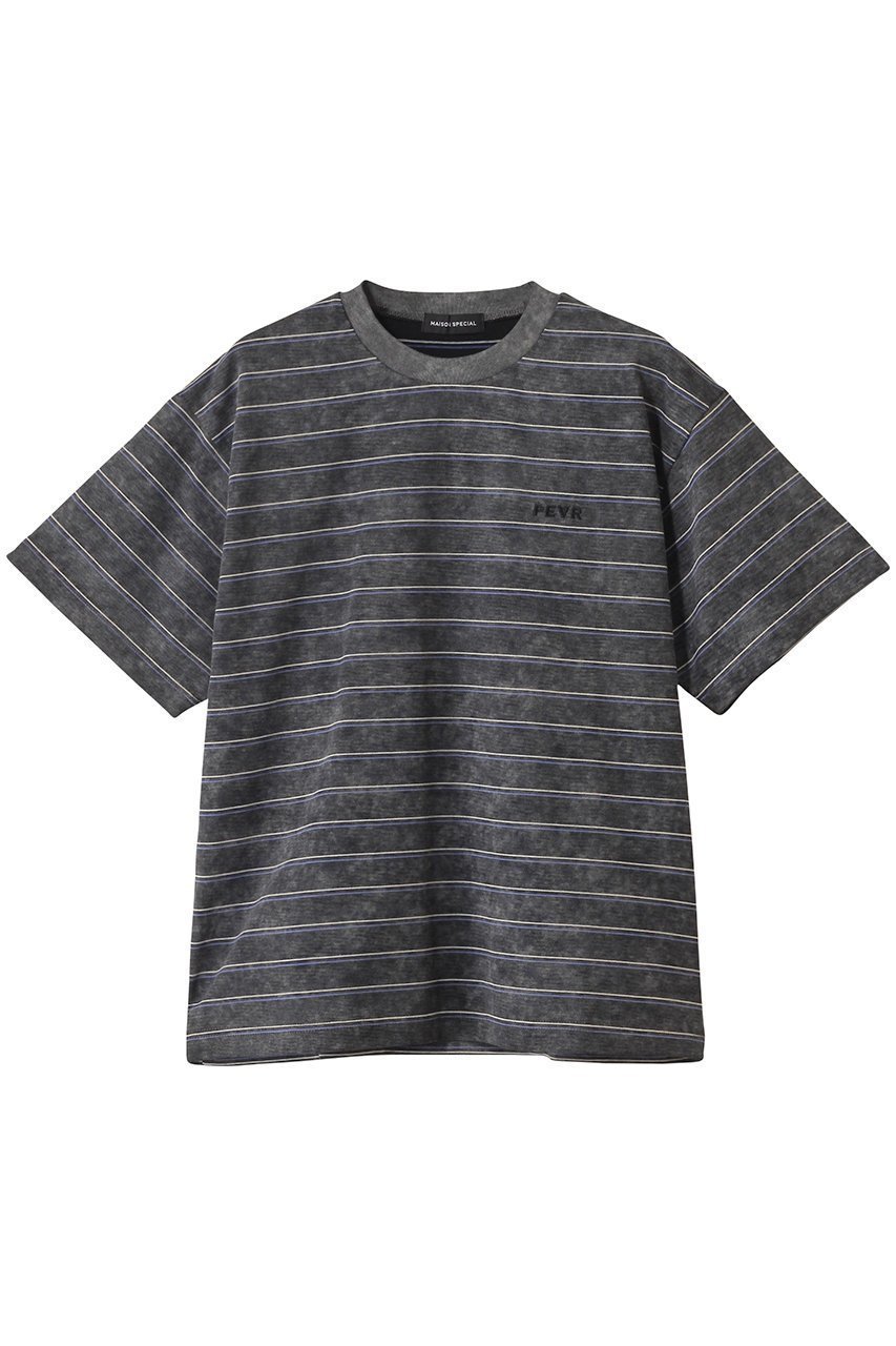 【メゾンスペシャル/MAISON SPECIAL】のBack Numbering Border T-shirt/バックナンバリングボーダーTシャツ インテリア・キッズ・メンズ・レディースファッション・服の通販 founy(ファニー) 　ファッション　Fashion　レディースファッション　Fashion for Women　トップス・カットソー　Cut & Sew Tops　シャツ・ブラウス・オフィスカジュアル　Elegant Blouses & Button-Ups　ロングTシャツ・Tシャツ　Longline T-Shirts & Tees　カットソー・ベーシックTシャツ　Cut-and-Sewn Tops / Stretch Tees & Basics　ショート　Short, Short Length　スリーブ　Sleeve, Long Sleeve / Short Sleeve　プリント　Print, Printed Pattern　ボーダー　Border, Stripe　ヴィンテージ　Vintage Style　夏　Summer　春　Spring　C.GRY(チャコールグレー)|ID: prp329100004343825 ipo3291000000032867499