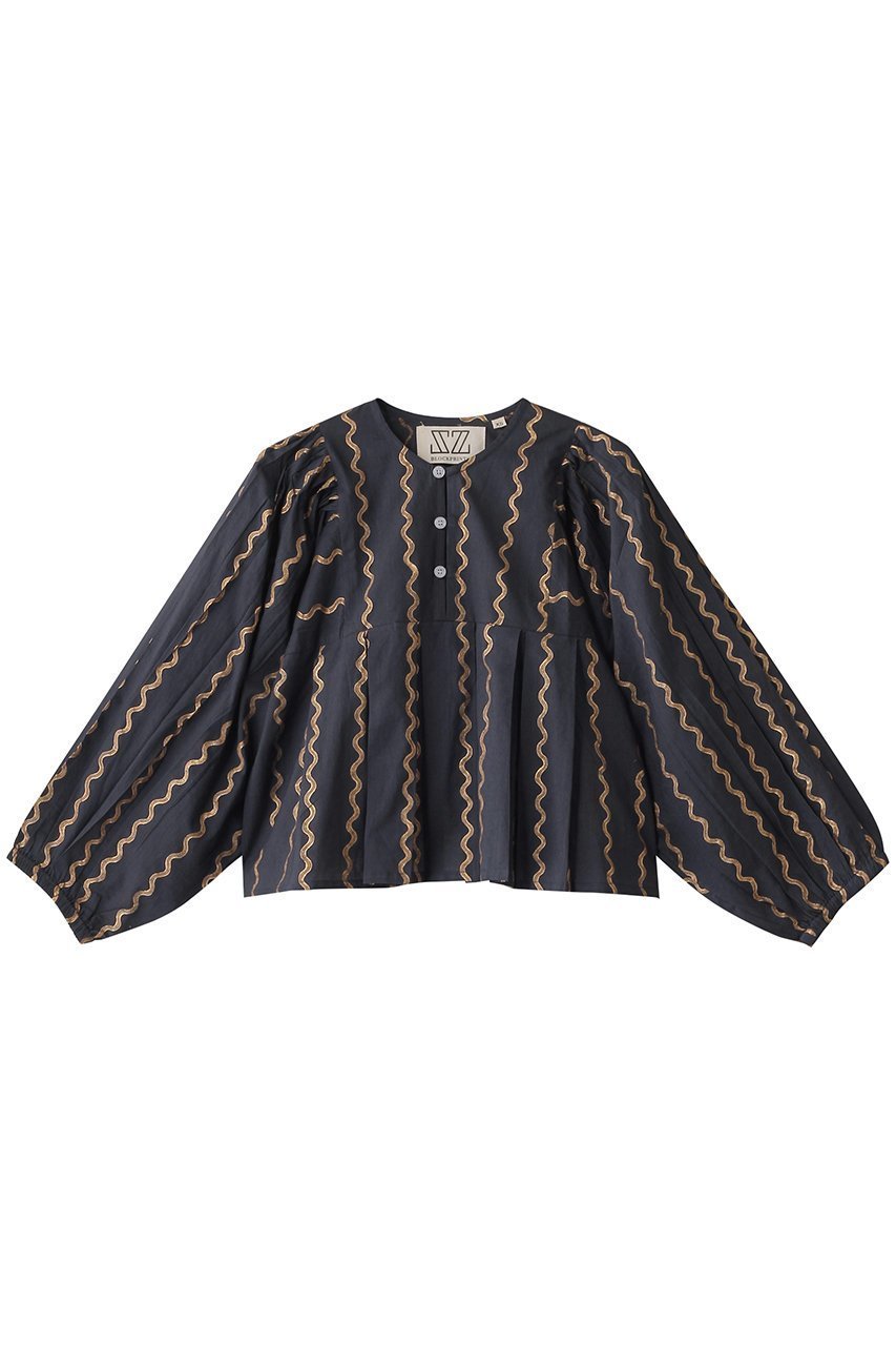 【エスゼット ブロックプリント/SZ Blockprints】のEVA TOP MAGGI ノーカラーブラウス 人気、トレンドファッション・服の通販 founy(ファニー) 　ファッション　Fashion　レディースファッション　WOMEN　トップス・カットソー　Tops/Tshirt　シャツ/ブラウス　Shirts/Blouses　2025年　2025　2025春夏・S/S　Ss,Spring/Summer,2025　スリーブ　Sleeve　バランス　Balance　フォルム　Form　ロング　Long　夏　Summer　春　Spring　S/S・春夏　Ss・Spring/Summer　 other-1|ID: prp329100004343826 ipo3291000000030316949