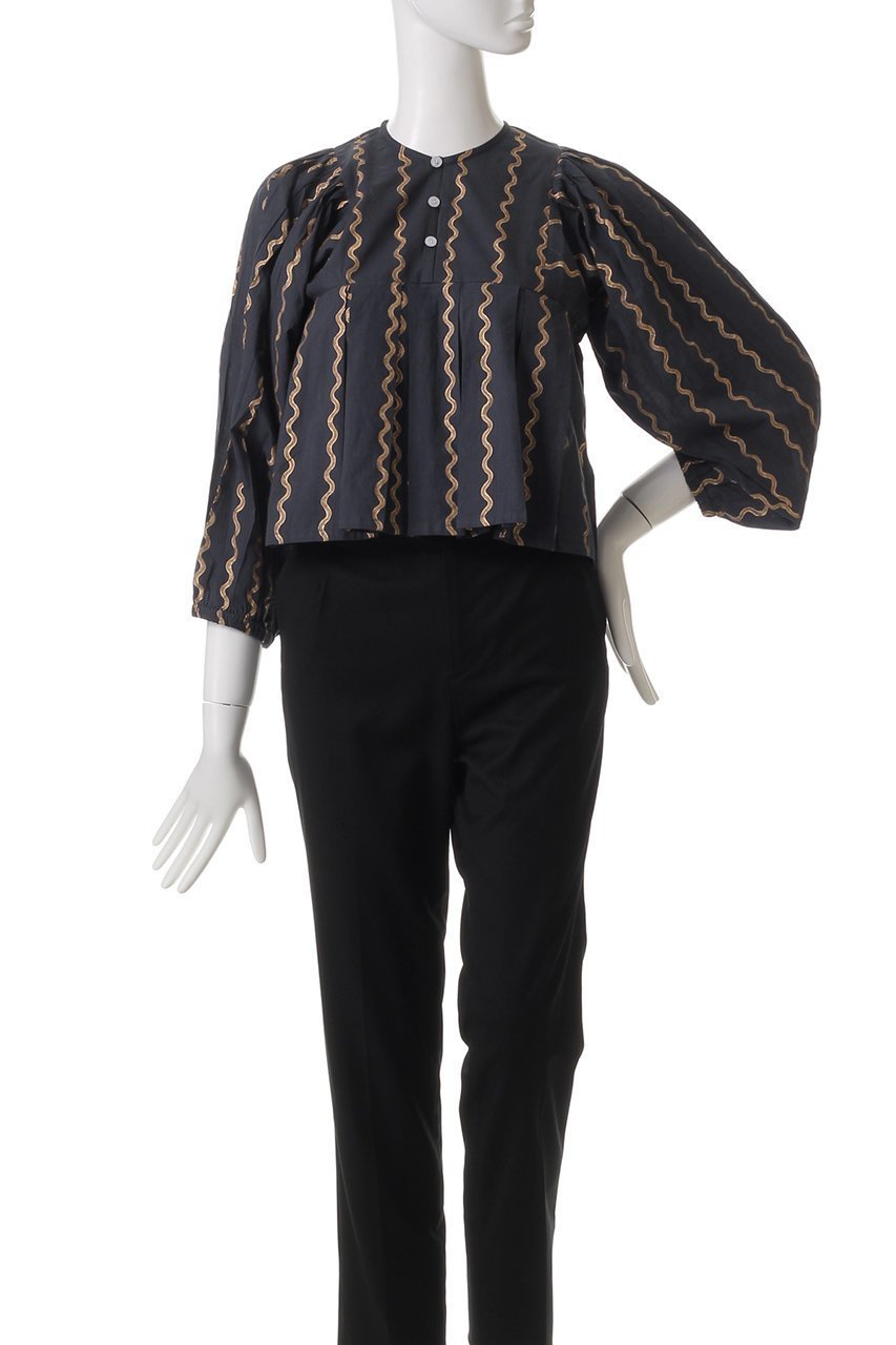 【エスゼット ブロックプリント/SZ Blockprints】のEVA TOP MAGGI ノーカラーブラウス 人気、トレンドファッション・服の通販 founy(ファニー) 　ファッション　Fashion　レディースファッション　WOMEN　トップス・カットソー　Tops/Tshirt　シャツ/ブラウス　Shirts/Blouses　スリーブ　Sleeve　バランス　Balance　フォルム　Form　ロング　Long　other-2|ID: prp329100004343826 ipo3291000000031354008