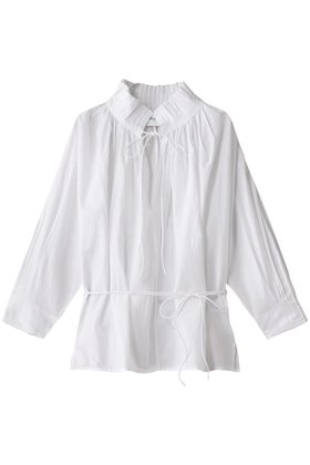 【マーレット/MERLETTE】のSHORE プリーツネックブラウス 人気、トレンドファッション・服の通販 founy(ファニー) ファッション Fashion レディースファッション Fashion for Women トップス・カットソー Cut & Sew Tops シャツ・ブラウス・オフィスカジュアル Elegant Blouses & Button-Ups シンプル Simple, Minimal スリーブ Sleeve, Long Sleeve / Short Sleeve プリーツ Pleats, Pleated リボン Ribbon, Bow ロング Long, Long-Length エレガント 上品 Elegant |ID:prp329100004343829
