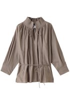 【マーレット/MERLETTE】のSHORE プリーツネックブラウス 人気、トレンドファッション・服の通販 founy(ファニー) ファッション Fashion レディースファッション Fashion for Women トップス・カットソー Cut & Sew Tops シャツ・ブラウス・オフィスカジュアル Elegant Blouses & Button-Ups シンプル Simple, Minimal スリーブ Sleeve, Long Sleeve / Short Sleeve プリーツ Pleats, Pleated リボン Ribbon, Bow ロング Long, Long-Length エレガント 上品 Elegant thumbnail グレー|ID: prp329100004343829 ipo3291000000032874784