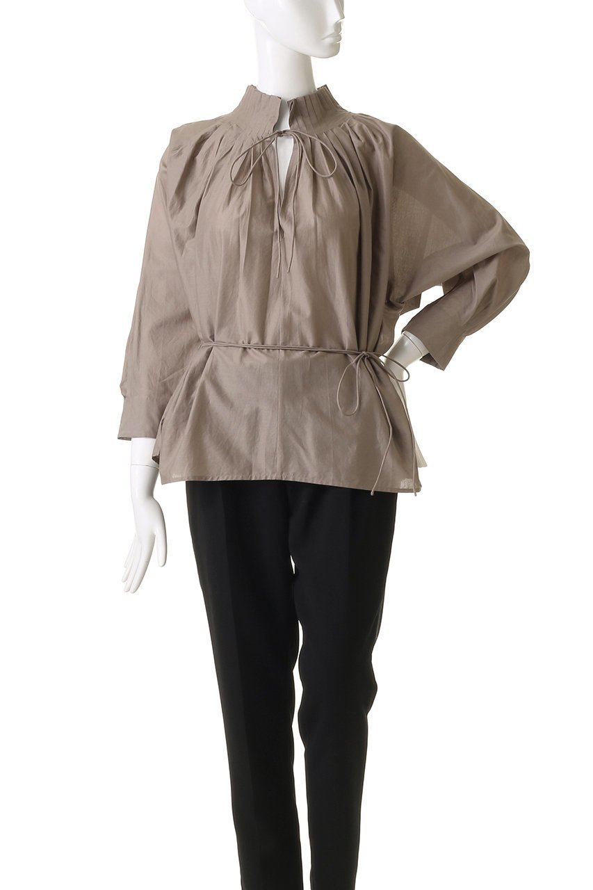 【マーレット/MERLETTE】のSHORE プリーツネックブラウス 人気、トレンドファッション・服の通販 founy(ファニー) 　ファッション　Fashion　レディースファッション　Fashion for Women　トップス・カットソー　Cut & Sew Tops　シャツ・ブラウス・オフィスカジュアル　Elegant Blouses & Button-Ups　シンプル　Simple, Minimal　スリーブ　Sleeve, Long Sleeve / Short Sleeve　プリーツ　Pleats, Pleated　リボン　Ribbon, Bow　ロング　Long, Long-Length　エレガント 上品　Elegant　other-2|ID: prp329100004343829 ipo3291000000032874791
