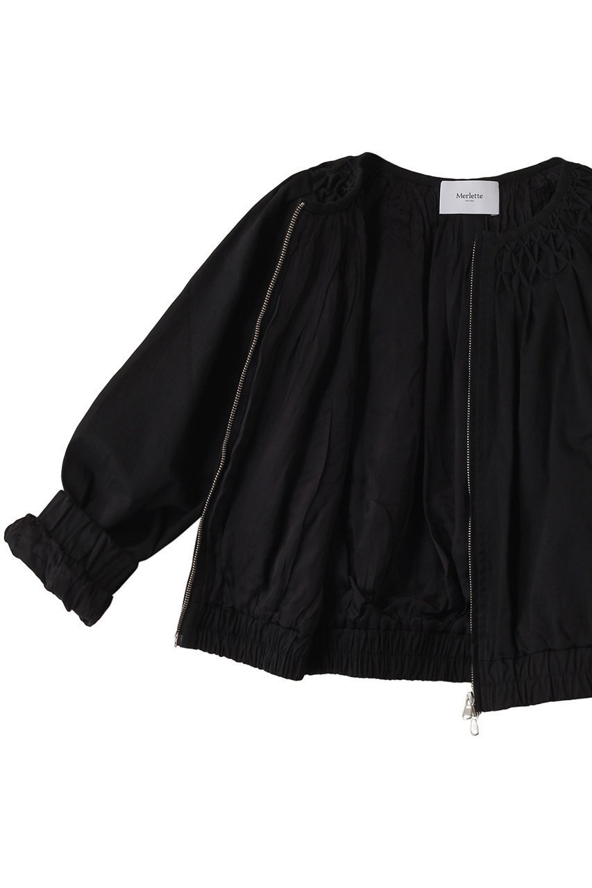 【マーレット/MERLETTE】のCORLETT ハンドスモッキング刺しゅう ボンバージャケット 人気、トレンドファッション・服の通販 founy(ファニー) 　ファッション　Fashion　レディースファッション　Fashion for Women　アウター　Coat / Outerwear Collection　レディースジャケット・軽アウター　Jackets　オケージョン　Occasion Wear　ショート　Short, Short Length　ジャケット　Jacket, Outerwear　トレンド　Trend, Trending Now　フェミニン　Feminine, Girly　ボトム　Bottoms, Lower Wear　other-6|ID: prp329100004343830 ipo3291000000032918405
